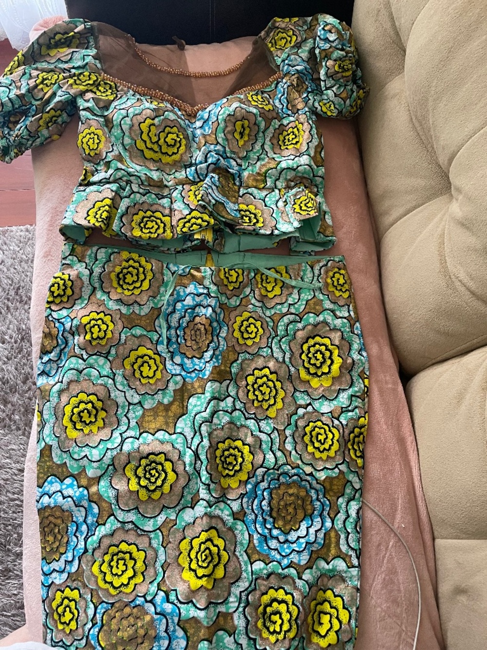 New African print dress. Size M-L
